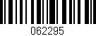 Código de barras (EAN, GTIN, SKU, ISBN): '062295'