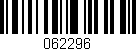 Código de barras (EAN, GTIN, SKU, ISBN): '062296'