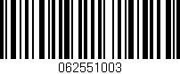 Código de barras (EAN, GTIN, SKU, ISBN): '062551003'