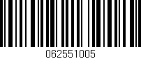 Código de barras (EAN, GTIN, SKU, ISBN): '062551005'