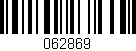 Código de barras (EAN, GTIN, SKU, ISBN): '062869'