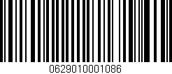 Código de barras (EAN, GTIN, SKU, ISBN): '0629010001086'