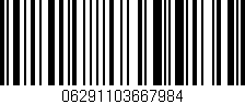 Código de barras (EAN, GTIN, SKU, ISBN): '06291103667984'