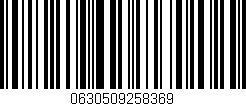 Código de barras (EAN, GTIN, SKU, ISBN): '0630509258369'