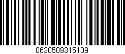 Código de barras (EAN, GTIN, SKU, ISBN): '0630509315109'