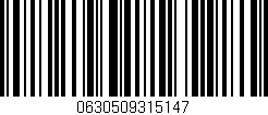 Código de barras (EAN, GTIN, SKU, ISBN): '0630509315147'