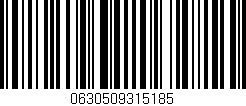 Código de barras (EAN, GTIN, SKU, ISBN): '0630509315185'