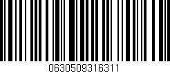 Código de barras (EAN, GTIN, SKU, ISBN): '0630509316311'