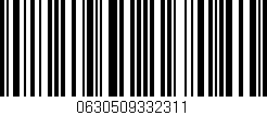 Código de barras (EAN, GTIN, SKU, ISBN): '0630509332311'