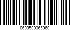 Código de barras (EAN, GTIN, SKU, ISBN): '0630509365968'