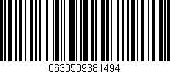 Código de barras (EAN, GTIN, SKU, ISBN): '0630509381494'