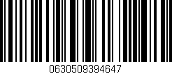 Código de barras (EAN, GTIN, SKU, ISBN): '0630509394647'