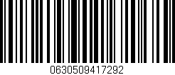 Código de barras (EAN, GTIN, SKU, ISBN): '0630509417292'