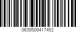 Código de barras (EAN, GTIN, SKU, ISBN): '0630509417452'