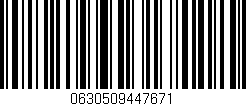 Código de barras (EAN, GTIN, SKU, ISBN): '0630509447671'