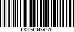 Código de barras (EAN, GTIN, SKU, ISBN): '0630509454778'