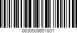 Código de barras (EAN, GTIN, SKU, ISBN): '0630509651931'