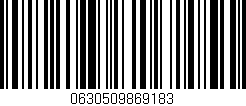 Código de barras (EAN, GTIN, SKU, ISBN): '0630509869183'