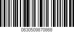 Código de barras (EAN, GTIN, SKU, ISBN): '0630509870868'