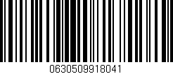 Código de barras (EAN, GTIN, SKU, ISBN): '0630509918041'