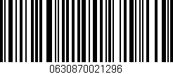 Código de barras (EAN, GTIN, SKU, ISBN): '0630870021296'