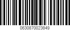 Código de barras (EAN, GTIN, SKU, ISBN): '0630870023849'