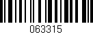 Código de barras (EAN, GTIN, SKU, ISBN): '063315'