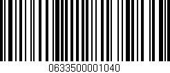 Código de barras (EAN, GTIN, SKU, ISBN): '0633500001040'