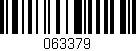 Código de barras (EAN, GTIN, SKU, ISBN): '063379'