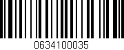 Código de barras (EAN, GTIN, SKU, ISBN): '0634100035'