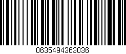 Código de barras (EAN, GTIN, SKU, ISBN): '0635494363036'