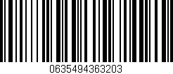 Código de barras (EAN, GTIN, SKU, ISBN): '0635494363203'