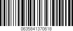 Código de barras (EAN, GTIN, SKU, ISBN): '0635841370618'