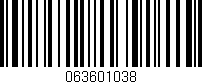 Código de barras (EAN, GTIN, SKU, ISBN): '063601038'