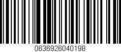 Código de barras (EAN, GTIN, SKU, ISBN): '0636926040198'