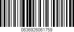 Código de barras (EAN, GTIN, SKU, ISBN): '0636926061759'