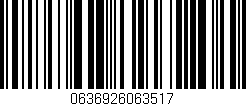 Código de barras (EAN, GTIN, SKU, ISBN): '0636926063517'