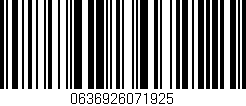 Código de barras (EAN, GTIN, SKU, ISBN): '0636926071925'