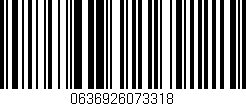 Código de barras (EAN, GTIN, SKU, ISBN): '0636926073318'