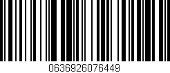 Código de barras (EAN, GTIN, SKU, ISBN): '0636926076449'