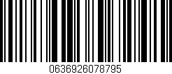 Código de barras (EAN, GTIN, SKU, ISBN): '0636926078795'