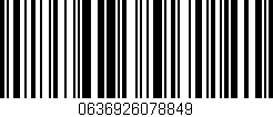Código de barras (EAN, GTIN, SKU, ISBN): '0636926078849'