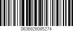 Código de barras (EAN, GTIN, SKU, ISBN): '0636926085274'
