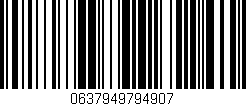 Código de barras (EAN, GTIN, SKU, ISBN): '0637949794907'