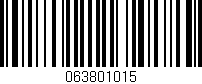 Código de barras (EAN, GTIN, SKU, ISBN): '063801015'
