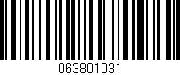 Código de barras (EAN, GTIN, SKU, ISBN): '063801031'