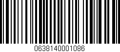 Código de barras (EAN, GTIN, SKU, ISBN): '0638140001086'