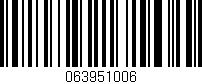 Código de barras (EAN, GTIN, SKU, ISBN): '063951006'