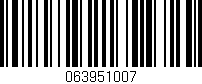 Código de barras (EAN, GTIN, SKU, ISBN): '063951007'