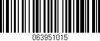 Código de barras (EAN, GTIN, SKU, ISBN): '063951015'
